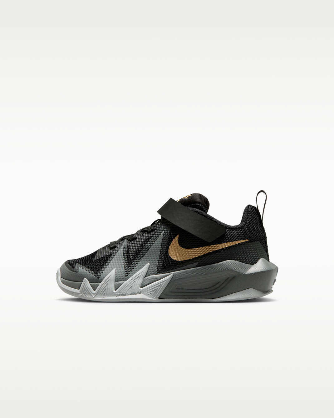 Nike S.T. Dynamite Younger Kids' Basketball Shoe - Black/Wolf Grey/Smoke Grey/Metallic Gold