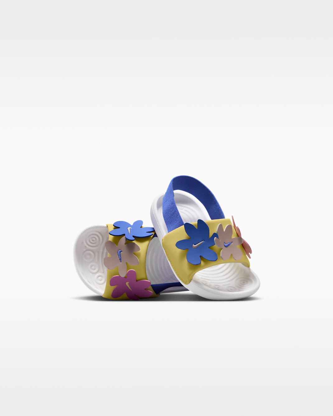 Nike Kawa SE Baby/Toddler Slides - White/Sapphire/Light Magenta/Soft Yellow