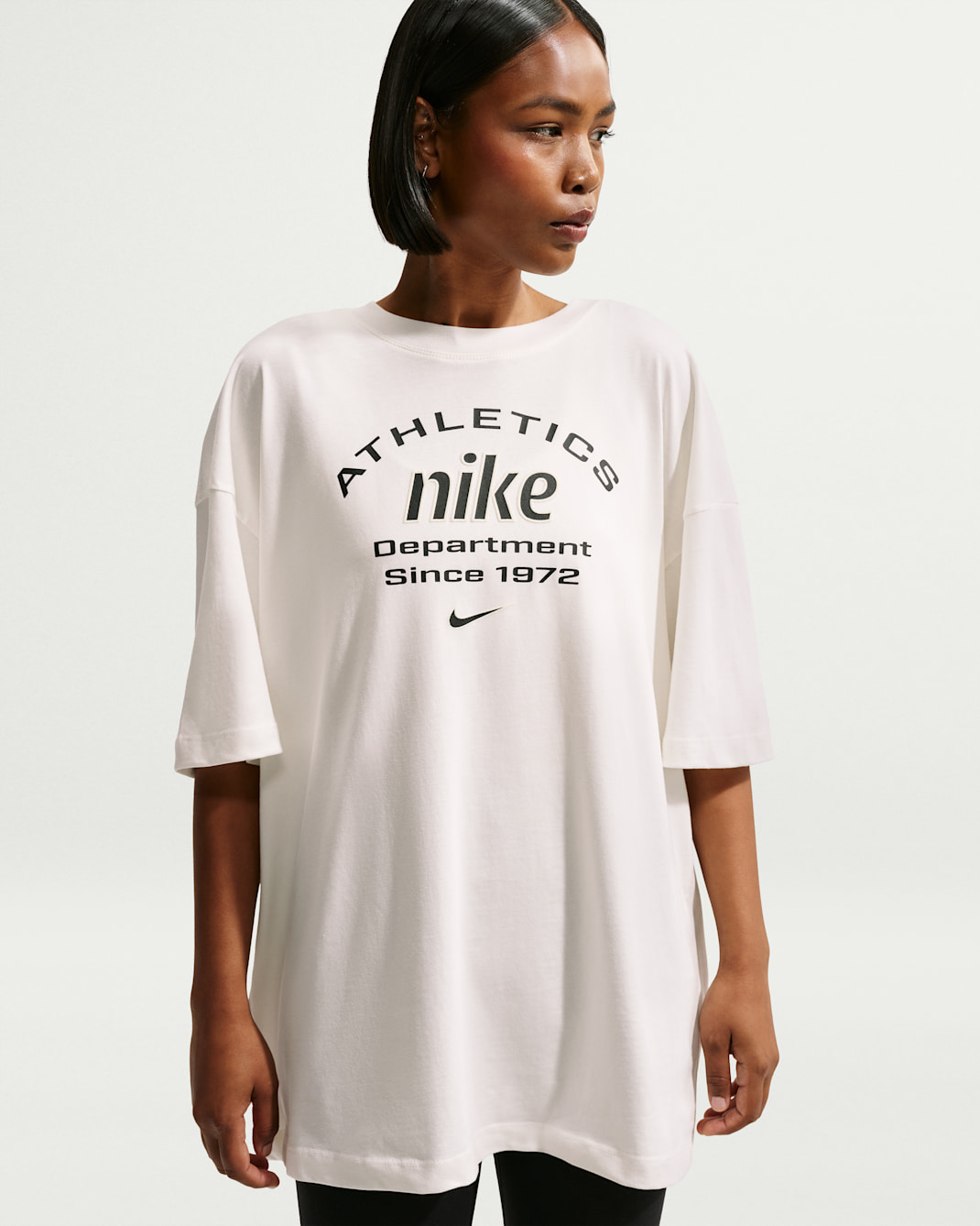 Nike Sportswear ekstra stor T-skjorte til dame - Sail/Svart