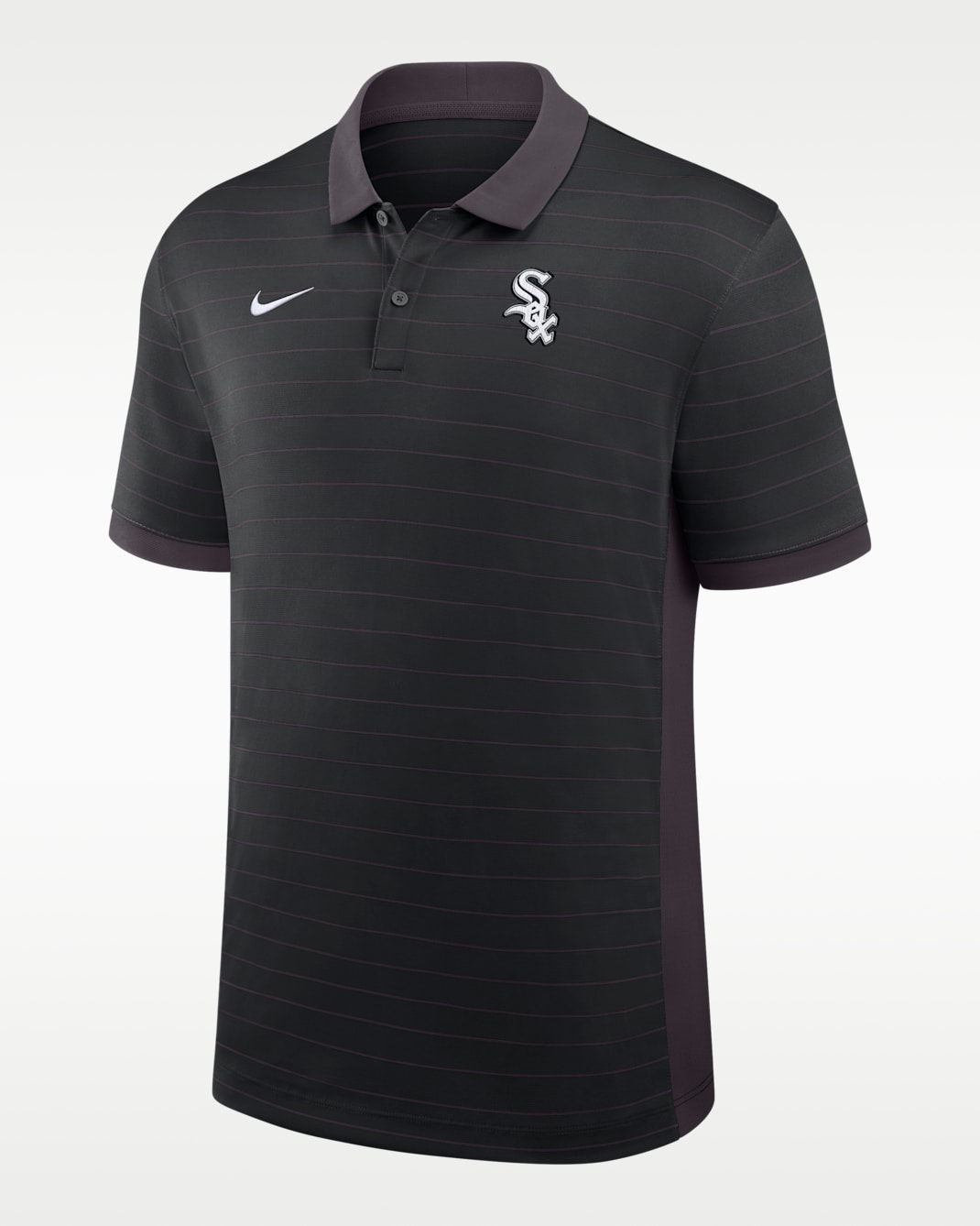 Chicago White Sox Authentic Collection Striped Victory Men's Nike Dri-FIT MLB Polo - Black