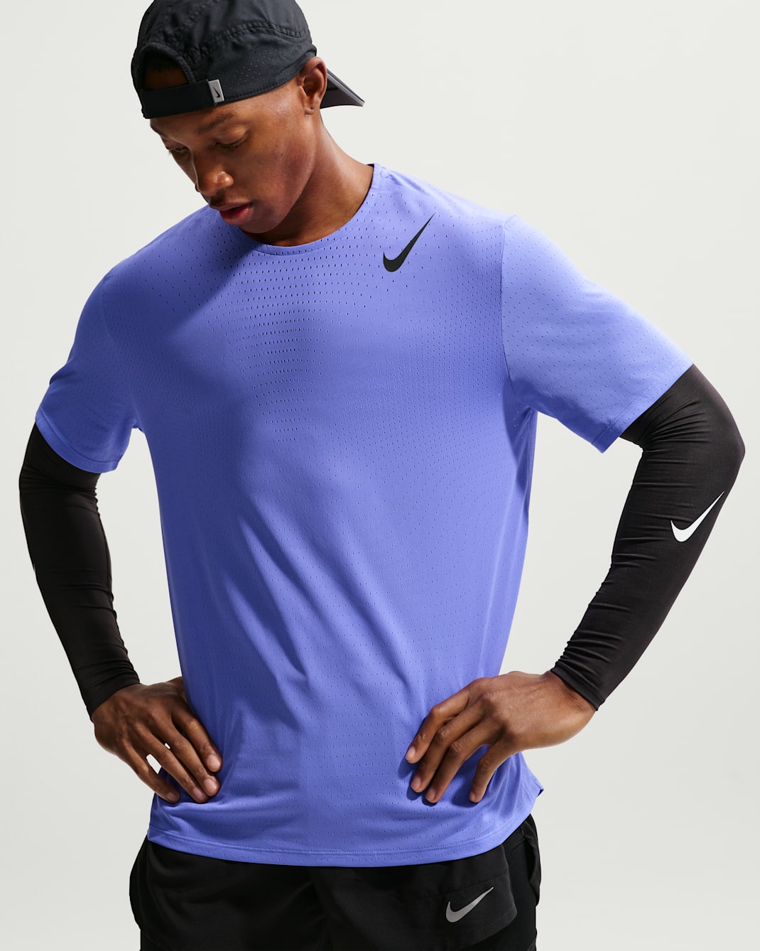 Nike AeroSwift Men's Dri-FIT ADV Short-Sleeve Running Top - Sapphire/Black