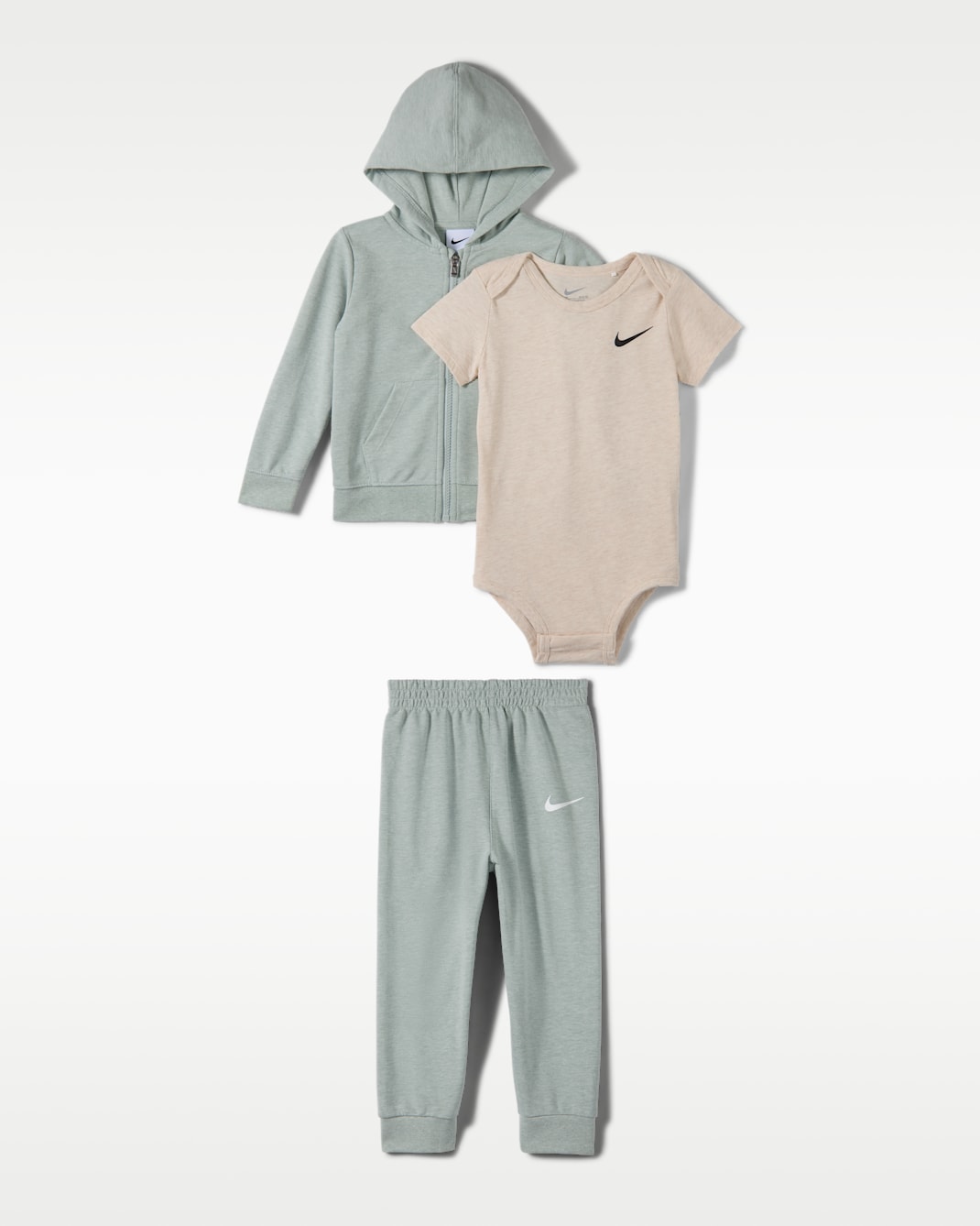 Nike Baby (6-12M) 3-Piece Bodysuit and Pants Set - Mica Green