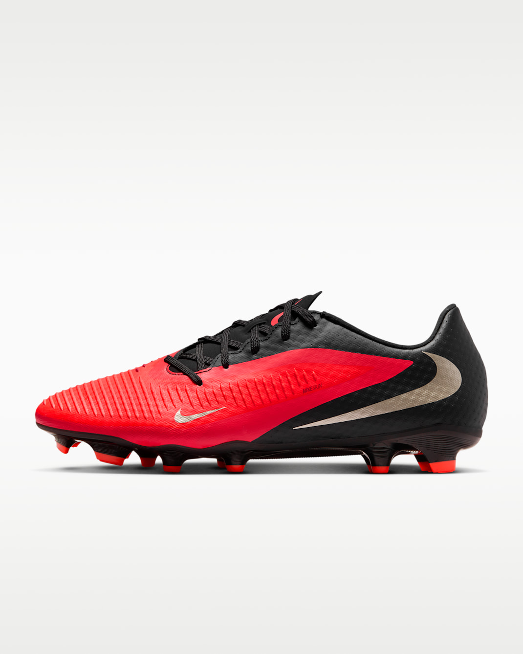 Nike Phantom 6 Low Academy Multi-Ground Soccer Cleats - Bright Crimson/Black/Blur