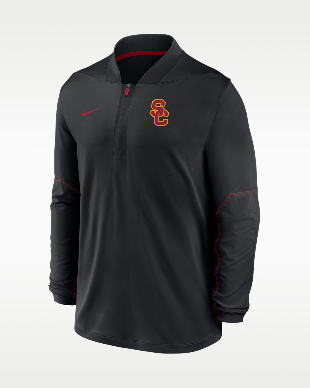 USC Sideline Men's Nike Dri-FIT College 1/2-Zip Top - Black/Team Crimson