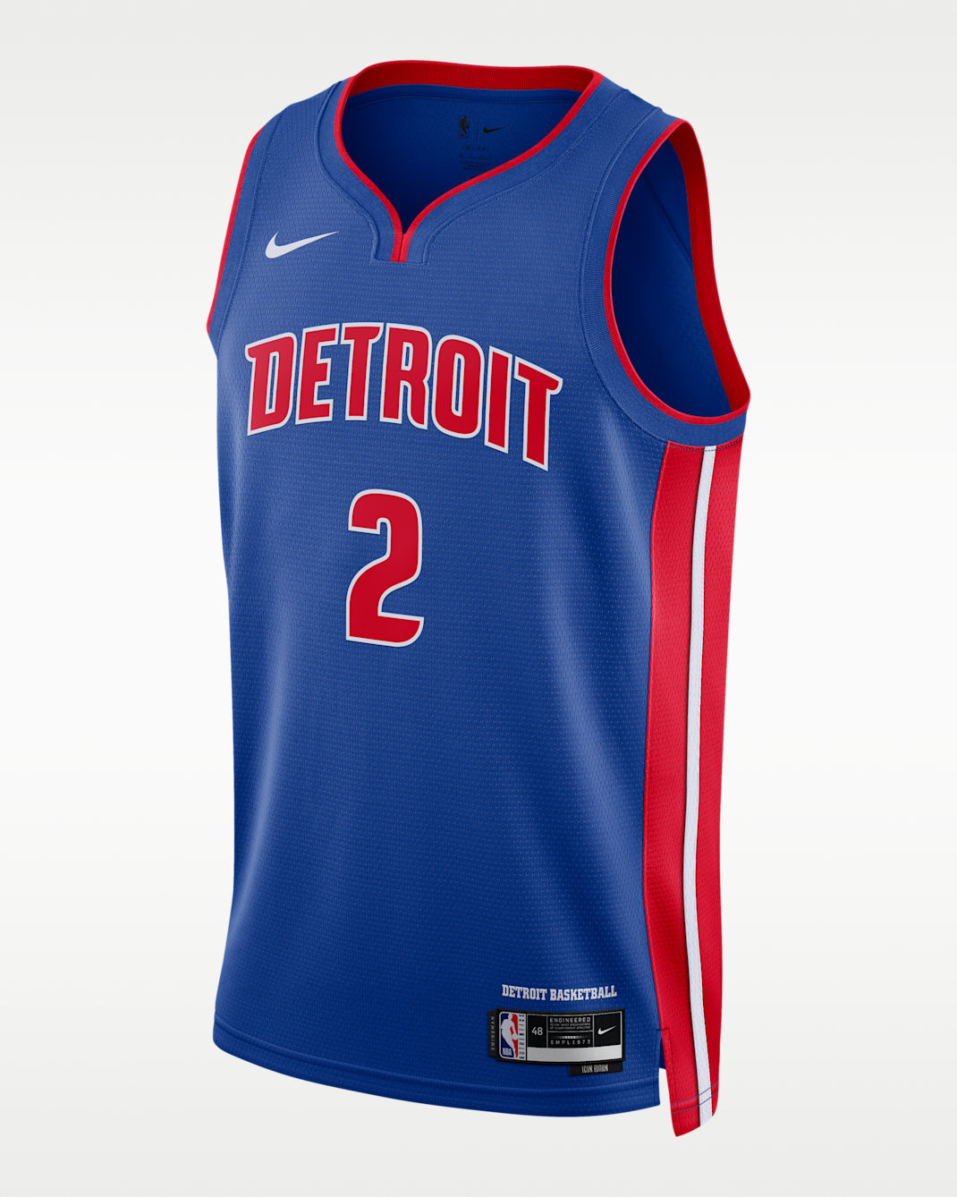 Jersey Nike Dri-FIT de la NBA Swingman para hombre Detroit Pistons Icon Edition - Azul enérgico