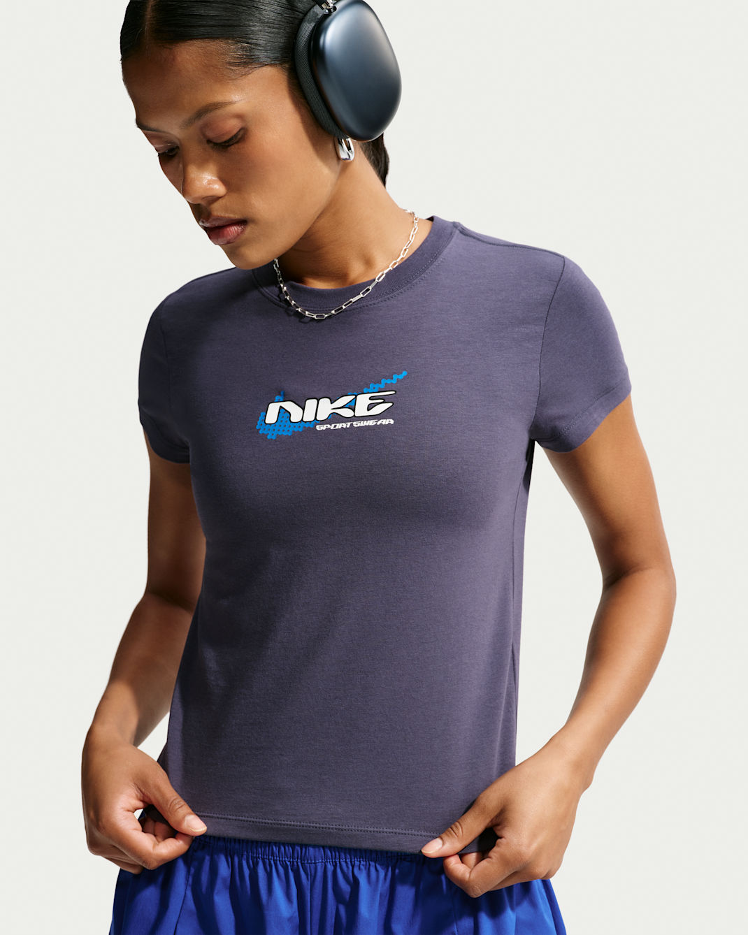 Nike Sportswear Chill Knit Women's Slim Mod-Cropped T-Shirt - Gridiron
