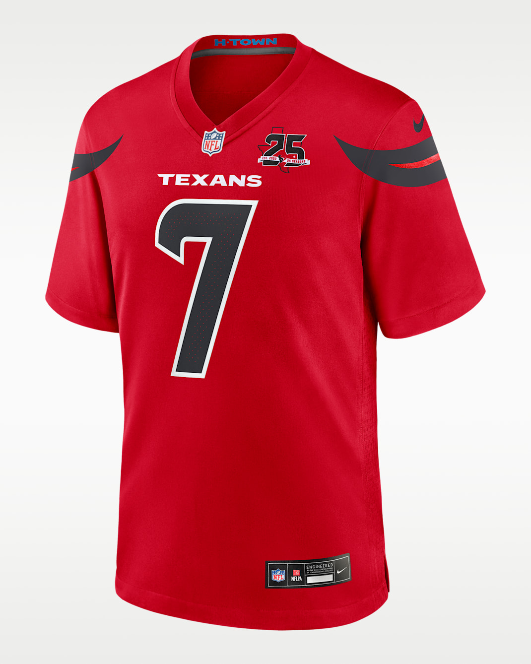 C.J. Stroud Houston Texans 25th Season Men's Nike NFL Game Jersey - Red