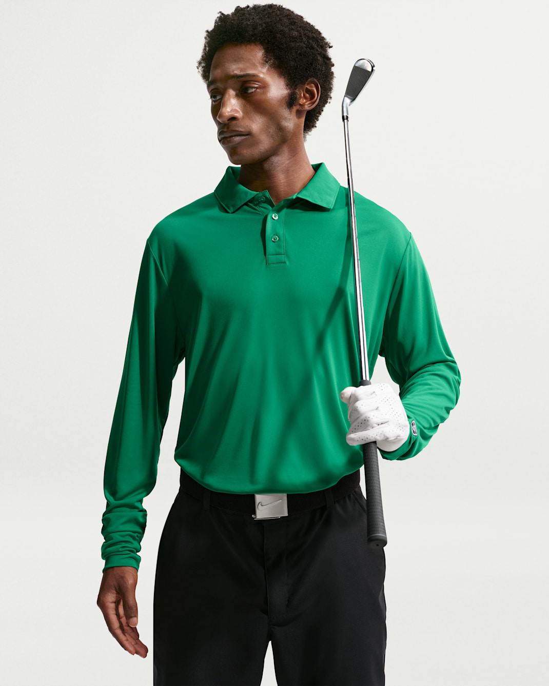 Nike Par Men's Dri-FIT Long-Sleeve Golf Polo - Malachite/Malachite