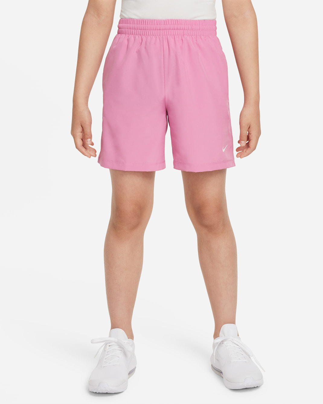 Shorts de entrenamiento Dri-FIT para niños talla grande Nike Multi - Flamenco mágico/Blanco