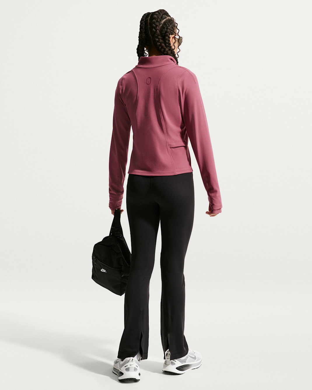 Nike Mavn Girls' Dri-FIT Fitted Full-Zip Long-Sleeve Top