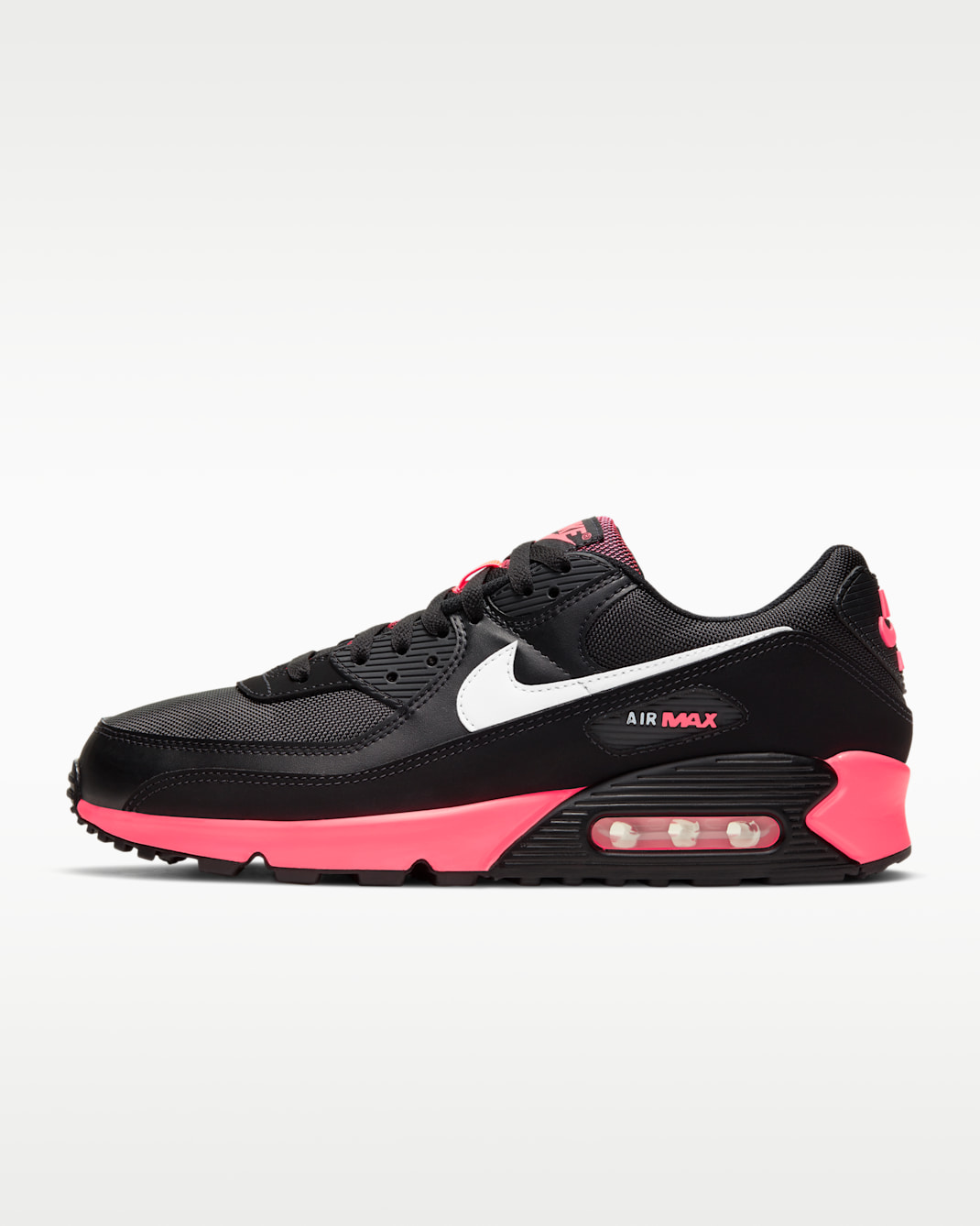 Calzado para hombre Nike Air Max 90 - Negro/Rosa carrera/Blanco