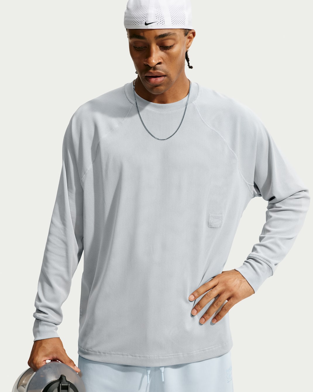 Nike N.A.C. Dri-FIT Longsleeve-Oberteil (Herren) - Light Smoke Grey/Light Smoke Grey