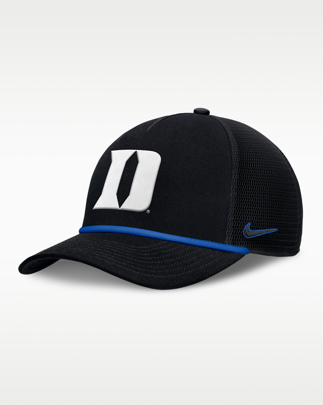 Duke Primetime Rise Men's Nike College Trucker Adjustable Hat - Black