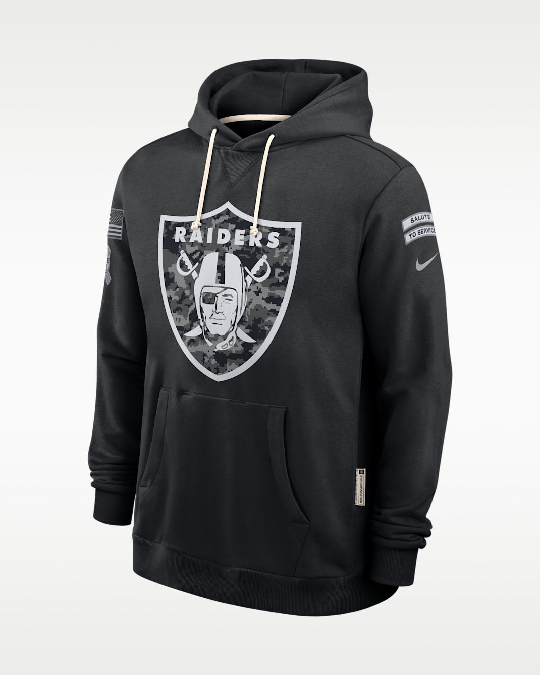 Sudadera con gorro sin cierre Nike Dri-FIT de la NFL para hombre Las Vegas Raiders Salute to Service Sideline - Negro