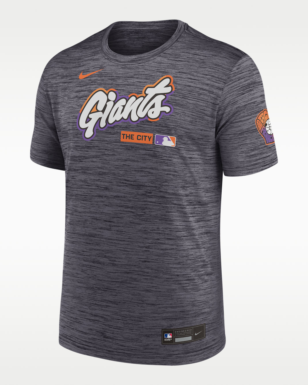 Playera Nike Dri-FIT de la MLB para hombre San Francisco Giants City Connect Velocity - Negro