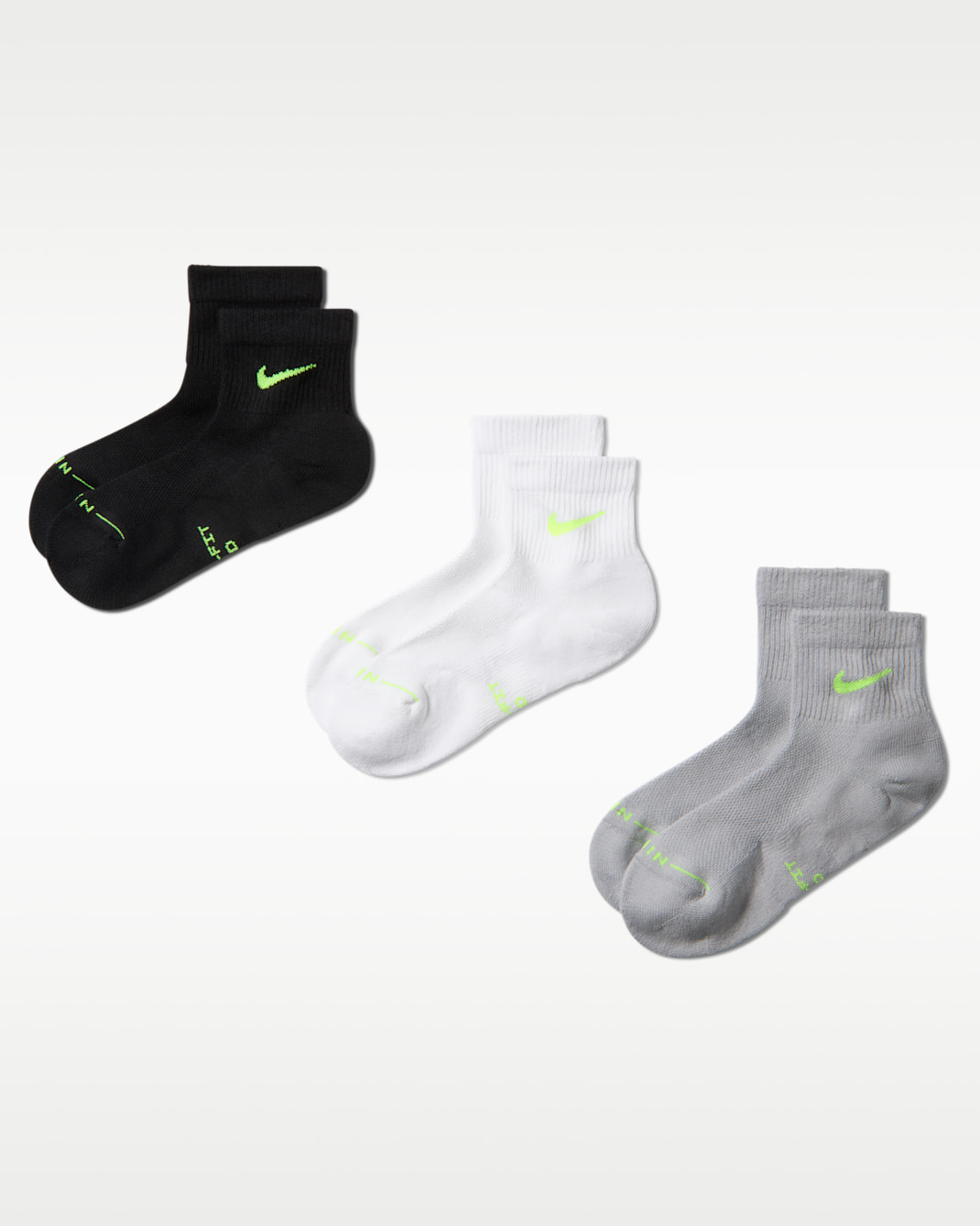 Nike Everyday Elevated Ankle Socks (3 Pairs) - Multi-Color