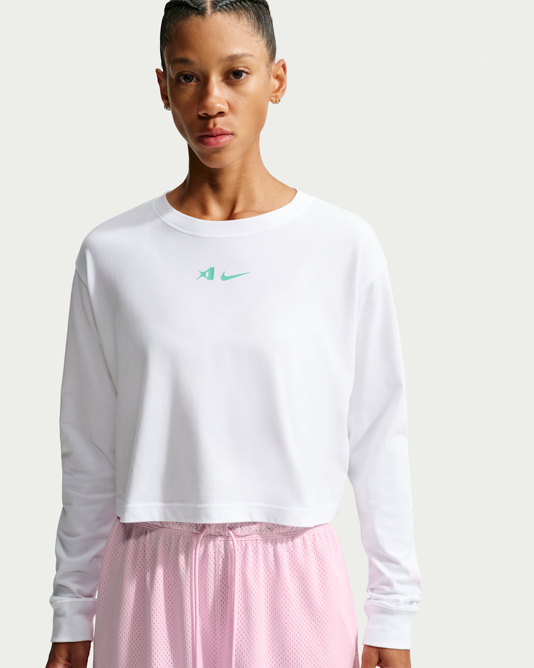 A'ja A'ja Wilson Long-Sleeve Basketball T-Shirt - White