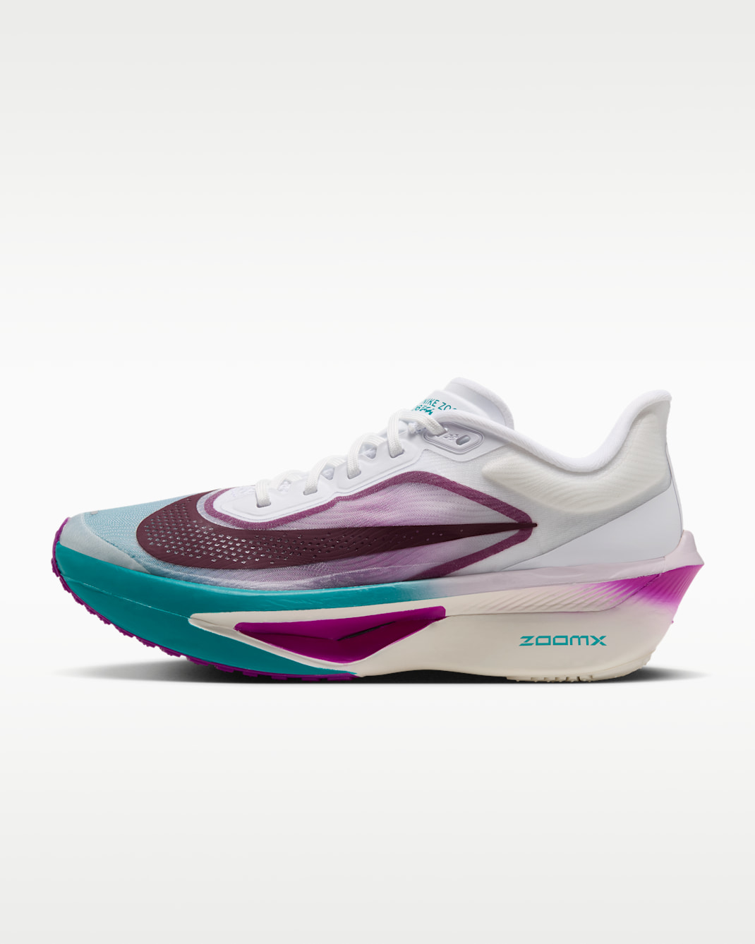 Nike Zoom Fly 6 Straßenlaufschuh für Wettkämpfe (Damen) - Weiß/Vivid Purple/Energy/Mystic Dates