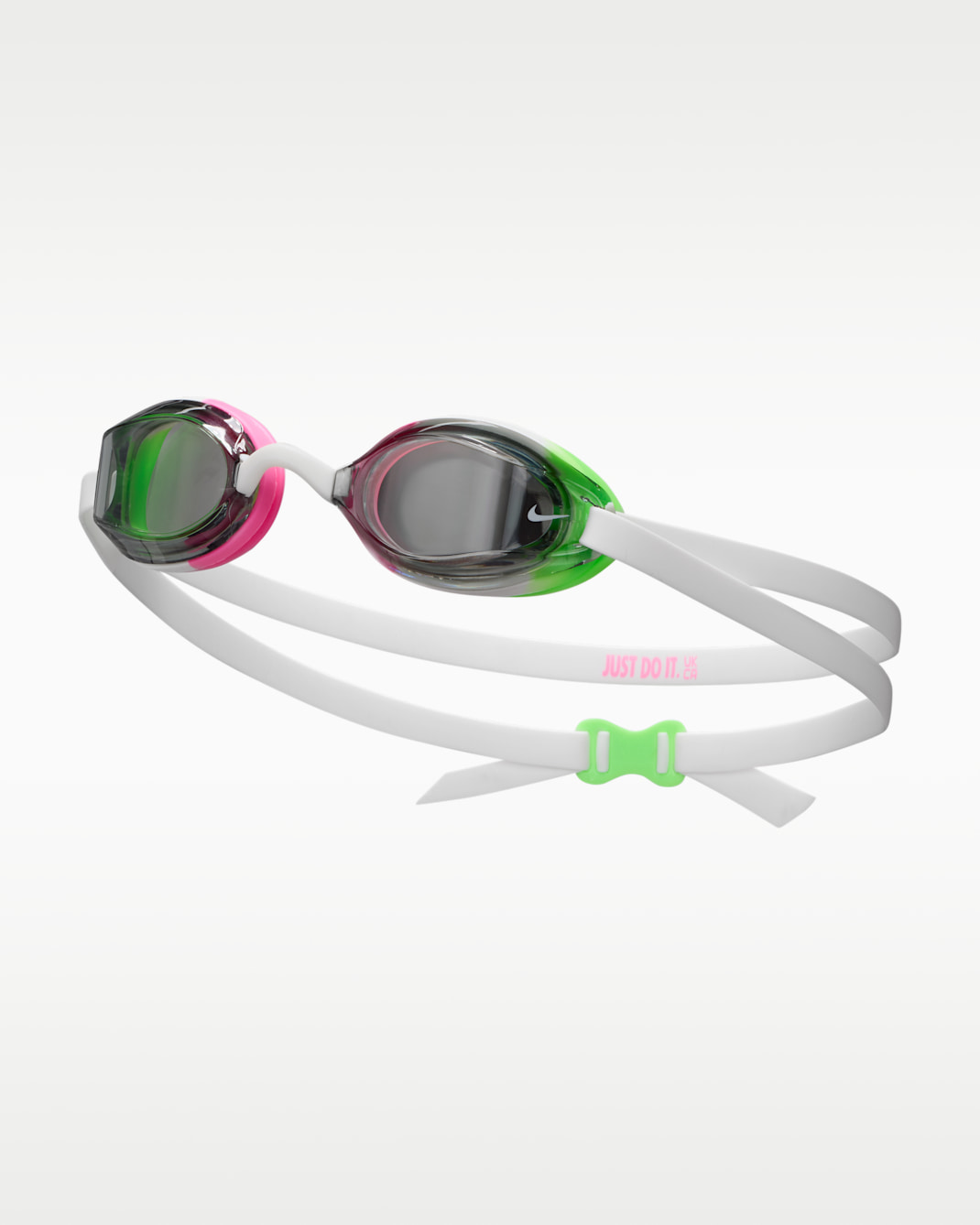 Goggles para niños talla grande Nike Swim Legacy - Arco iris/Verde voltaje/Rosa resplandor/Blanco