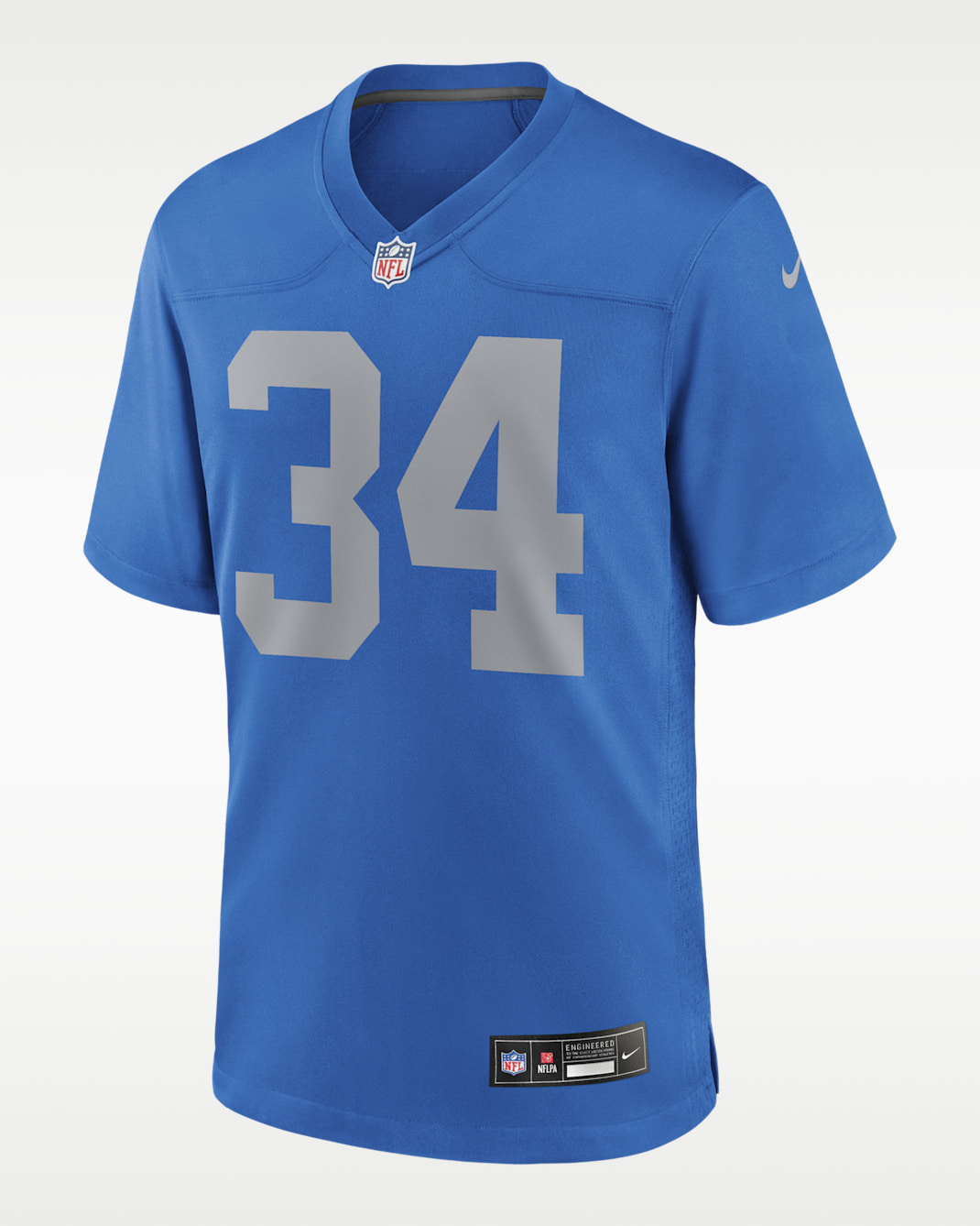 Alex Anzalone Detroit Lions Men's Nike NFL Game Football Jersey - Blue
