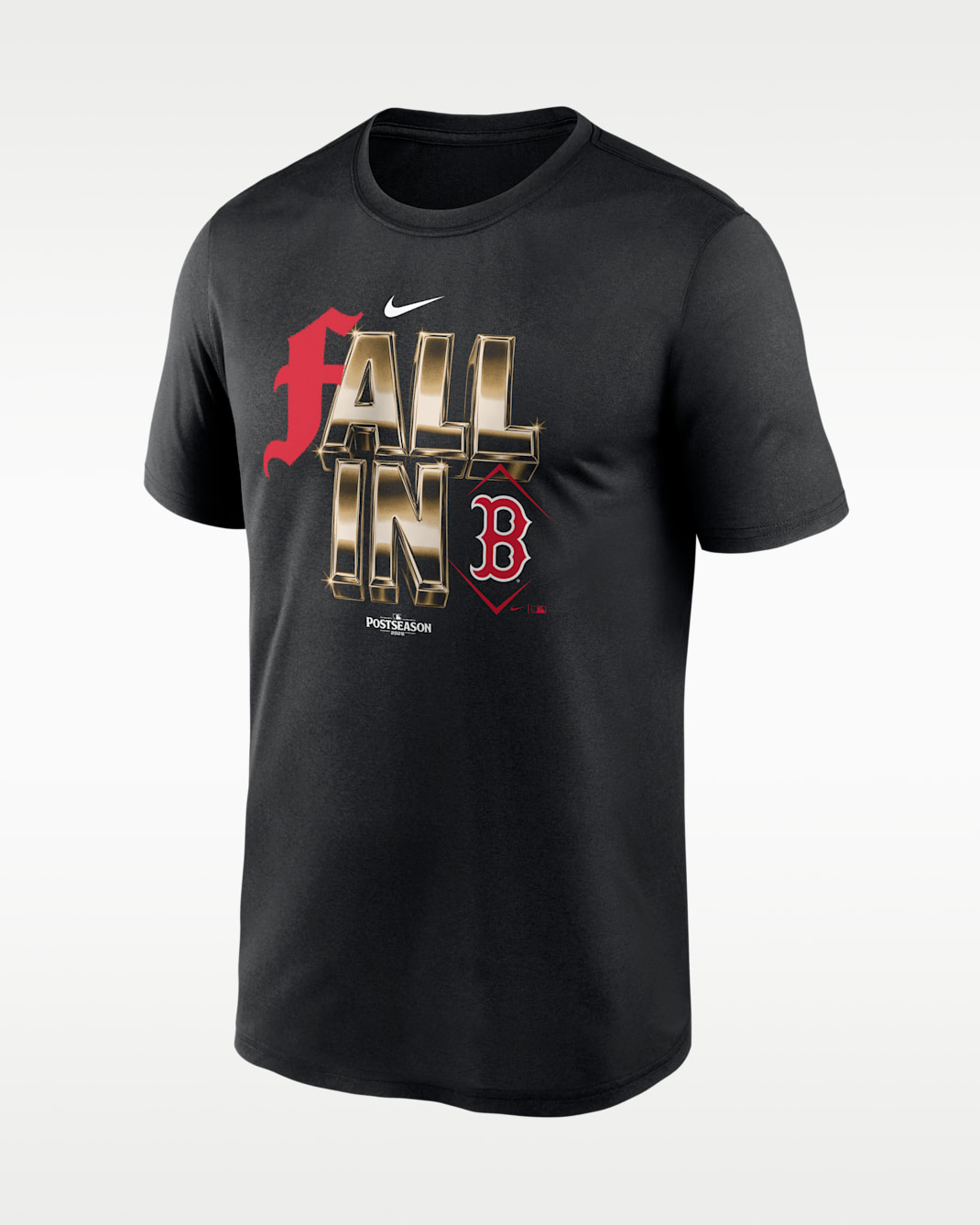 Boston Red Sox 2026 Postseason Fall In Legend Men's Nike Dri-FIT MLB T-Shirt - Black