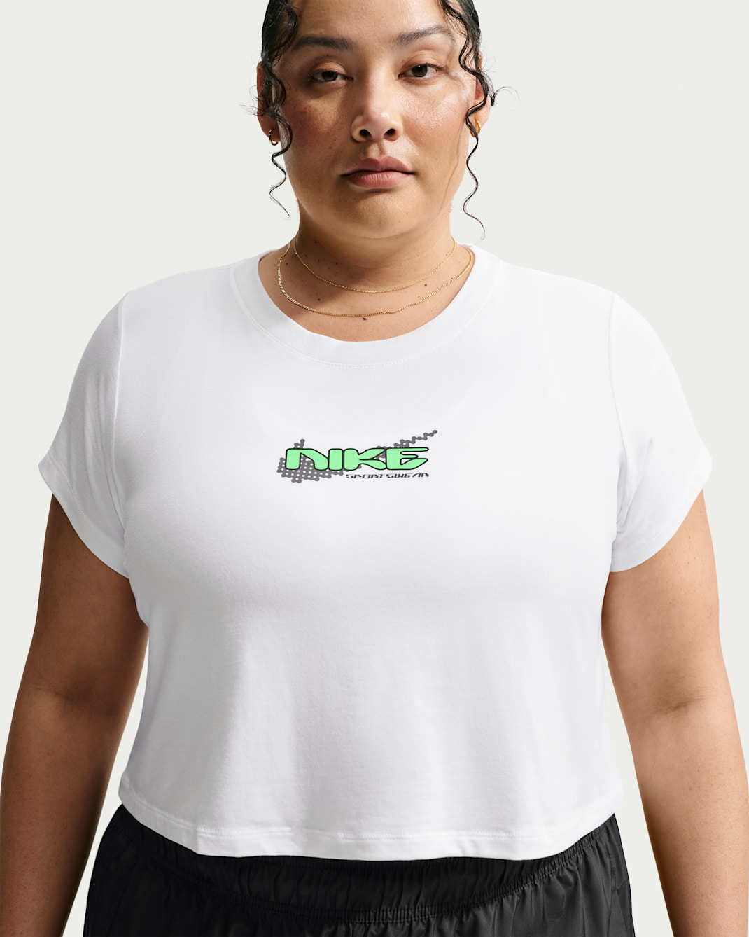 Nike Sportswear Chill Knit Women's Slim Cropped T-Shirt (Plus Size) - White