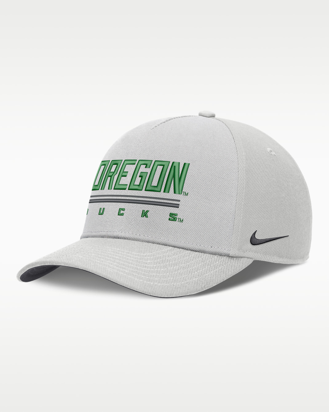 Oregon Sideline Practice Rise Men's Nike Dri-FIT College Adjustable Hat - Grey