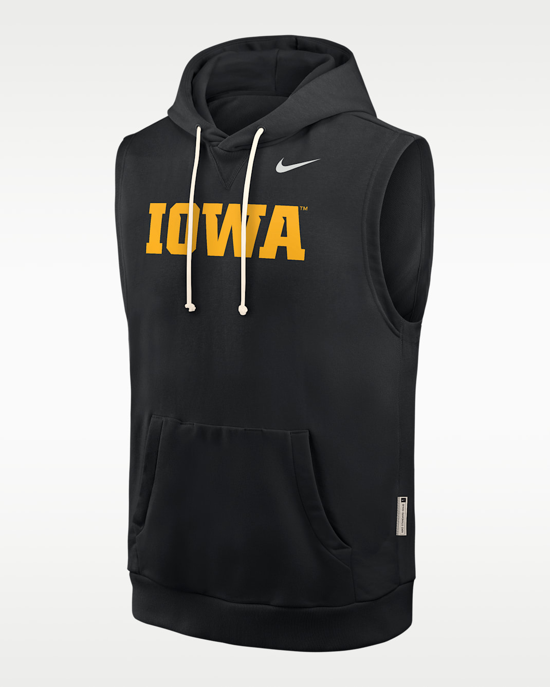 Sudadera universitaria con gorro sin cierre ni mangas Nike Dri-FIT para hombre Iowa Sideline - Negro