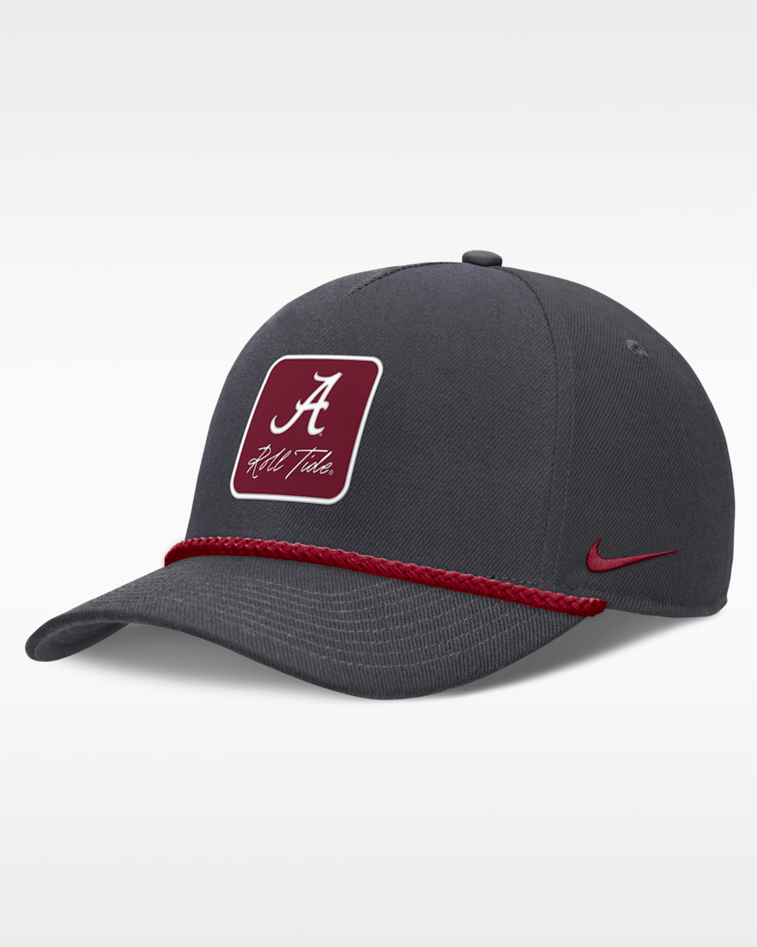 Alabama Legacy Letter Rise Men's Nike Dri-FIT College A-Frame Adjustable Hat - Anthracite