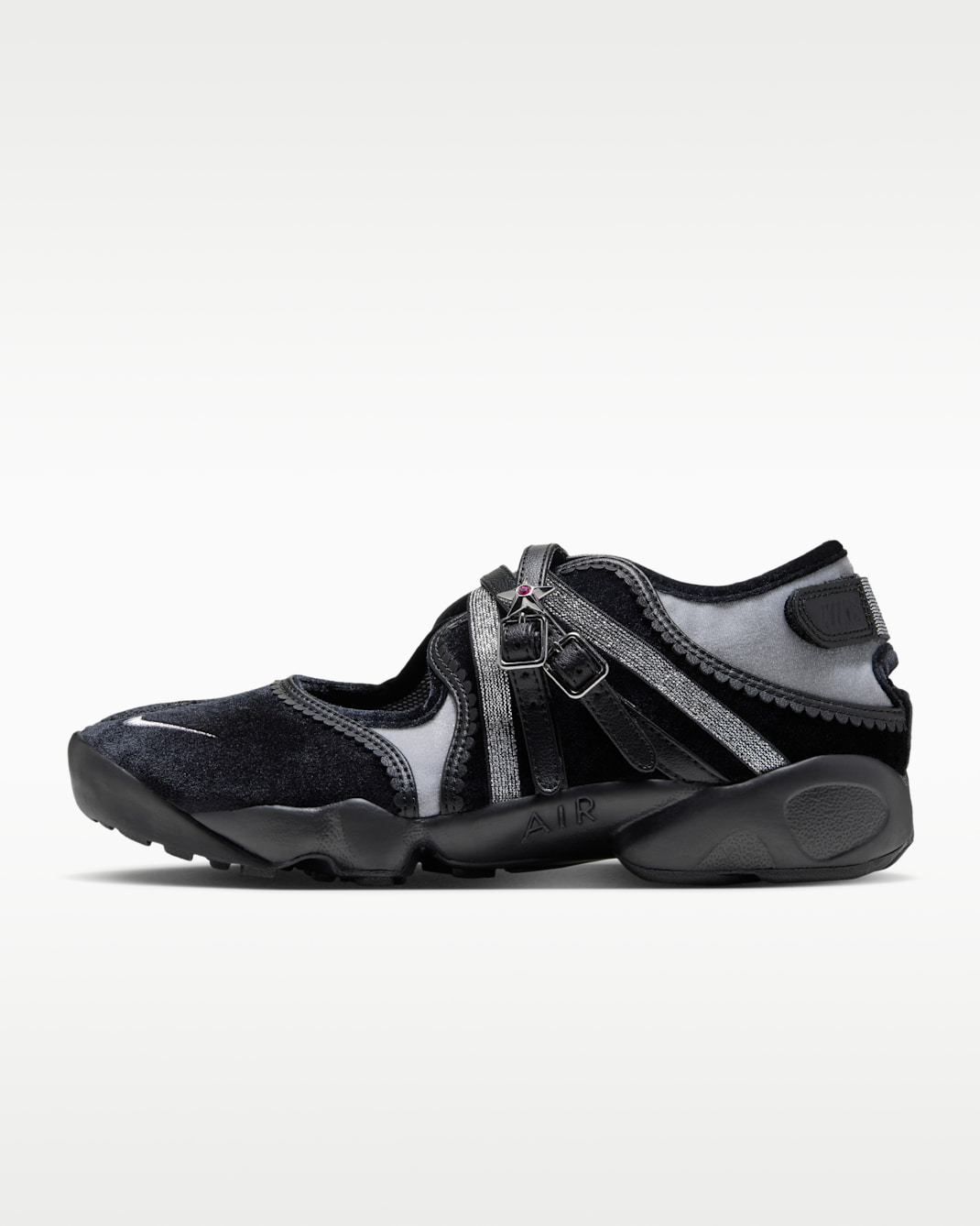 Nike Air Rift BR Women's Shoes - Anthracite/Black/Metallic Silver/Anthracite
