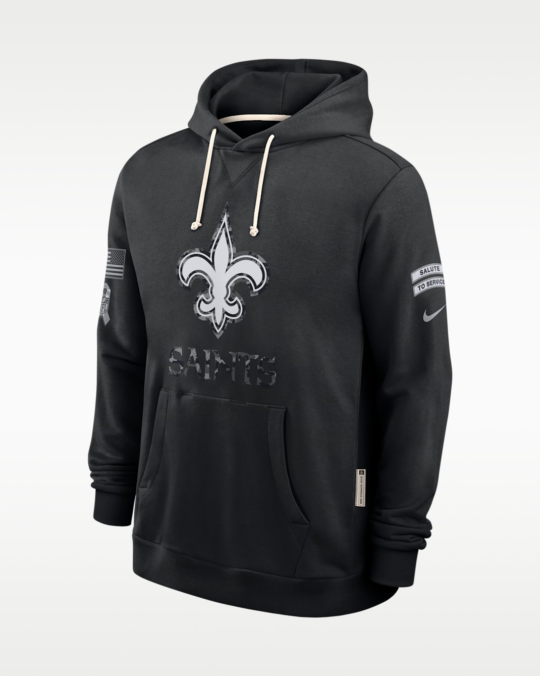 New Orleans Saints Salute to Service Sideline Men's Nike Dri-FIT NFL Pullover Hoodie - Black