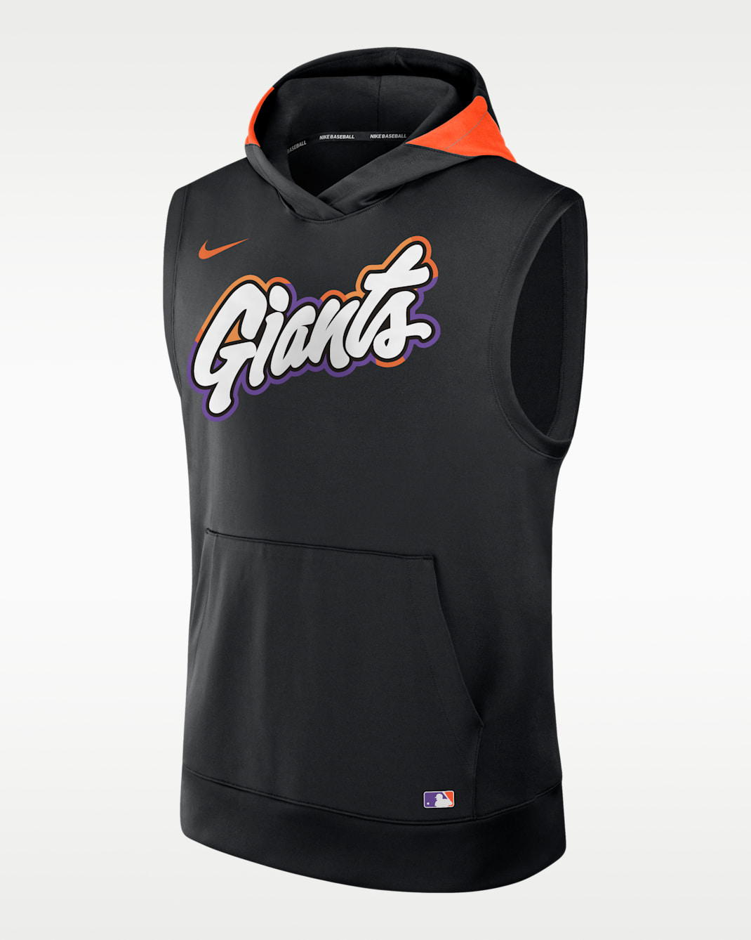 Sudadera con gorro sin cierre ni mangas Nike Dri-FIT de la MLB para hombre San Francisco Giants Authentic Collection City Connect - Negro