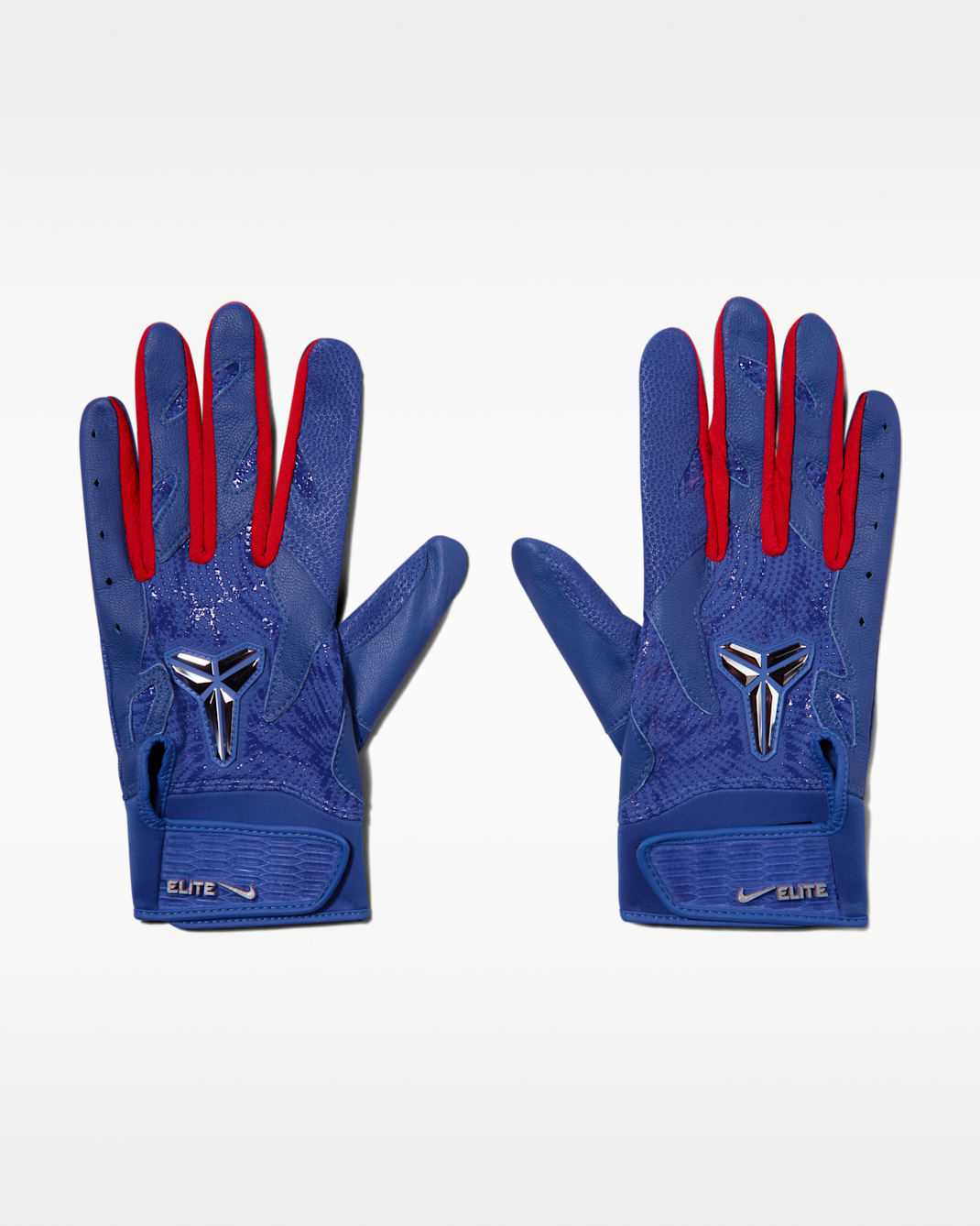 Kobe Alpha Elite 2.0 Baseball Batting Gloves (1 Pair) - Hyper Royal/Metallic Silver