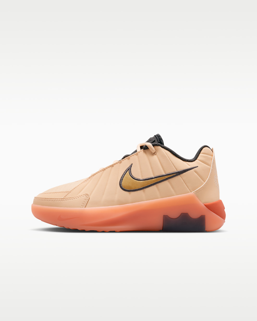 LeBron Witness 9 Basketballschuh (ältere Kinder) - Ice Peach/Orange Pulse/Off Noir/Metallic Gold