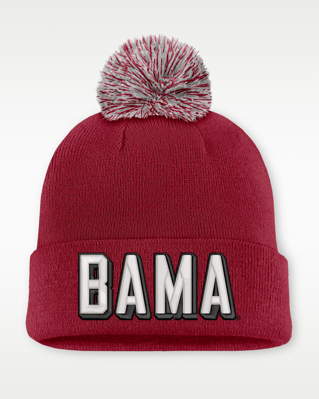 Gorro con dobladillo universitario Nike para hombre Alabama Peak - Carmesí team