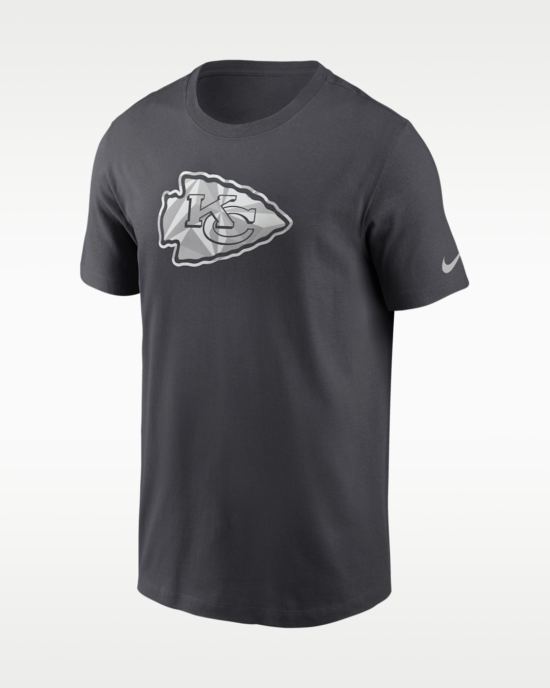 Kansas City Chiefs Fractal Logo Men's Nike NFL T-Shirt - Anthracite