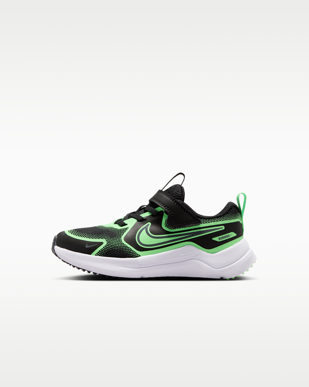 Nike Cosmic Runner Younger Kids' Shoes - Black/Illusion Green/Cool Grey