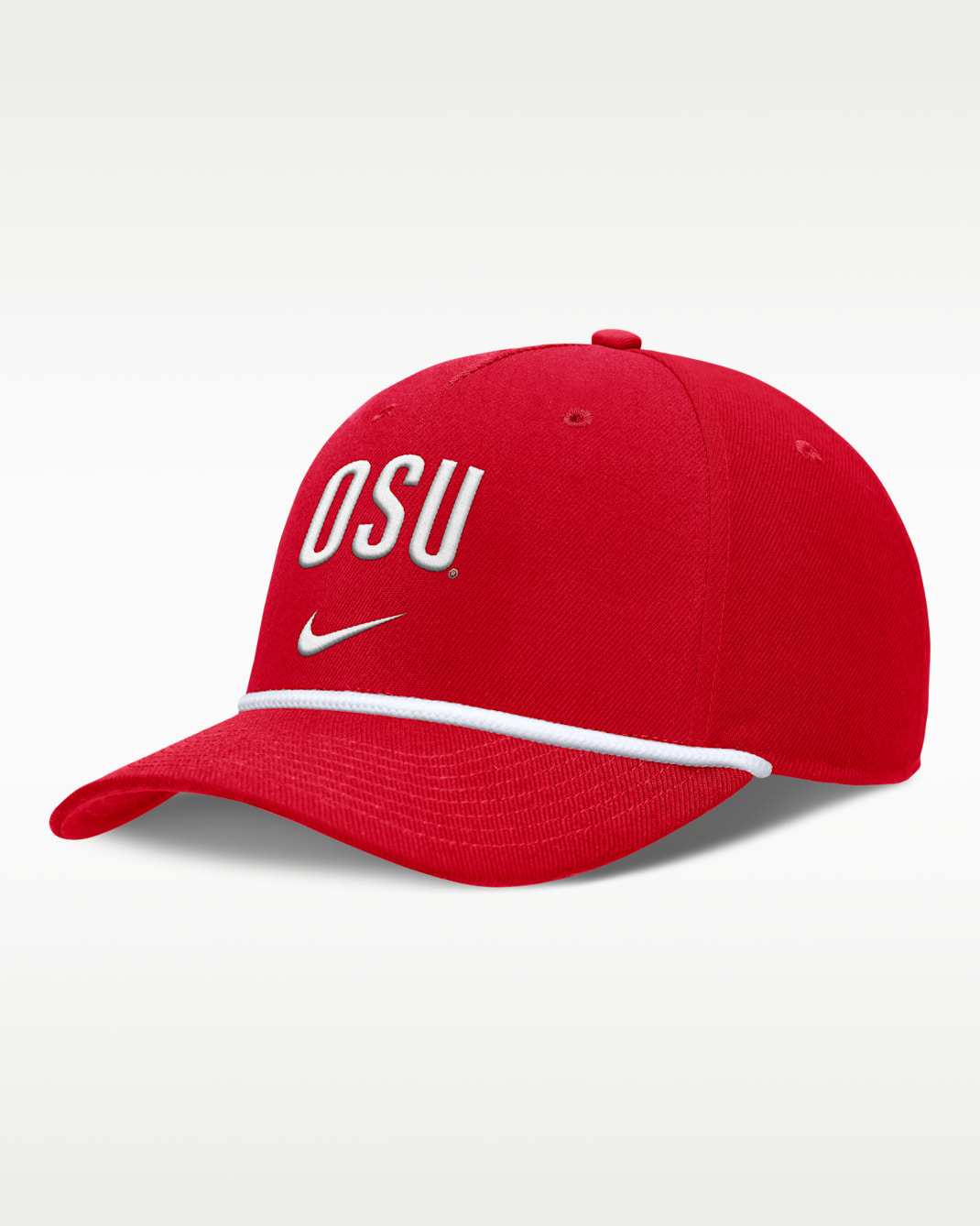 Gorra universitaria Nike ajustable para hombre Ohio State Primetime Rise Campus - Rojo