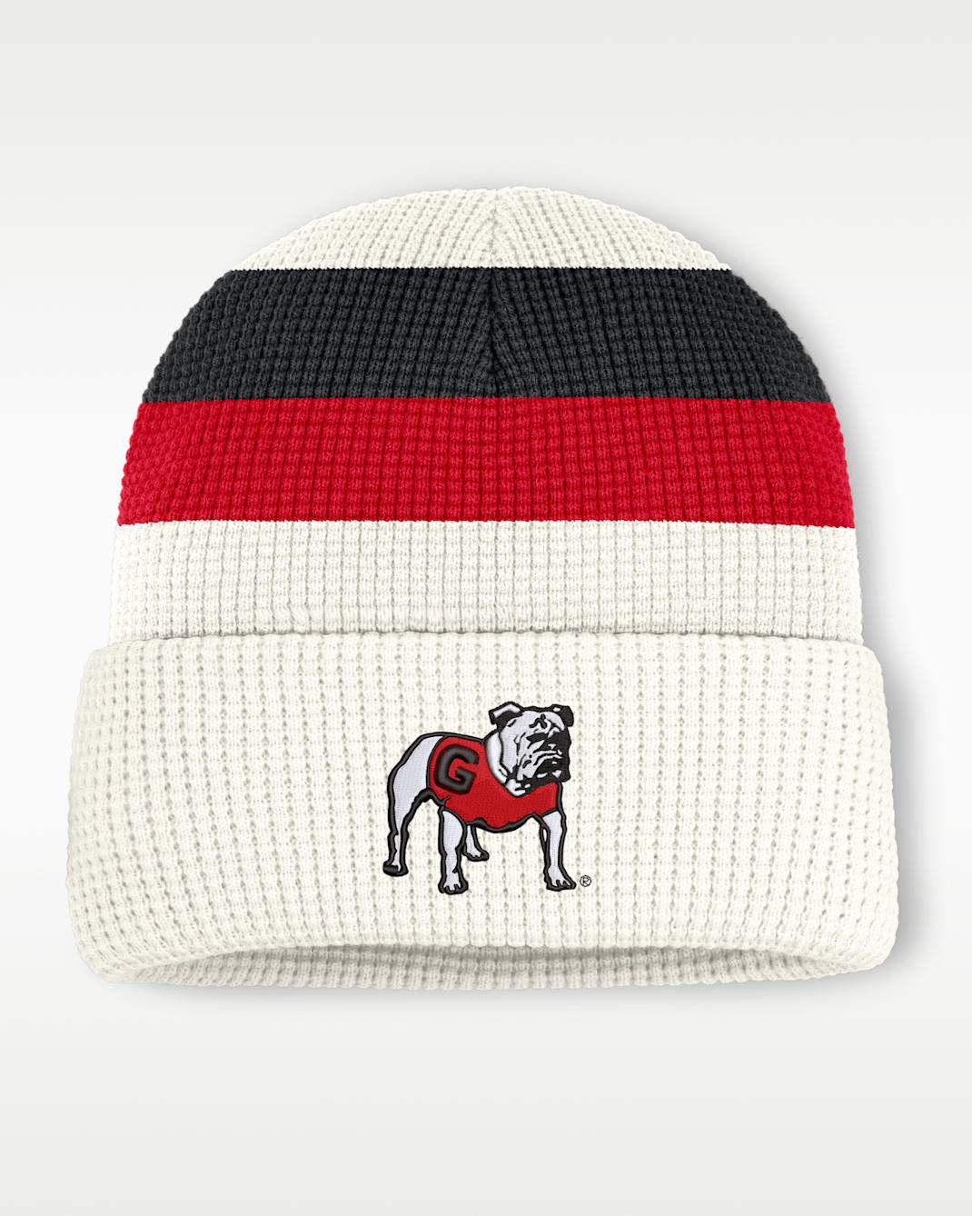 Georgia Men's Nike College Cuffed Beanie - White