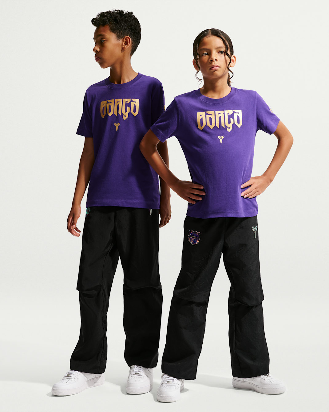 FC Barcelona Away Big Kids' Kobe Soccer Woven Pants - Black/Black