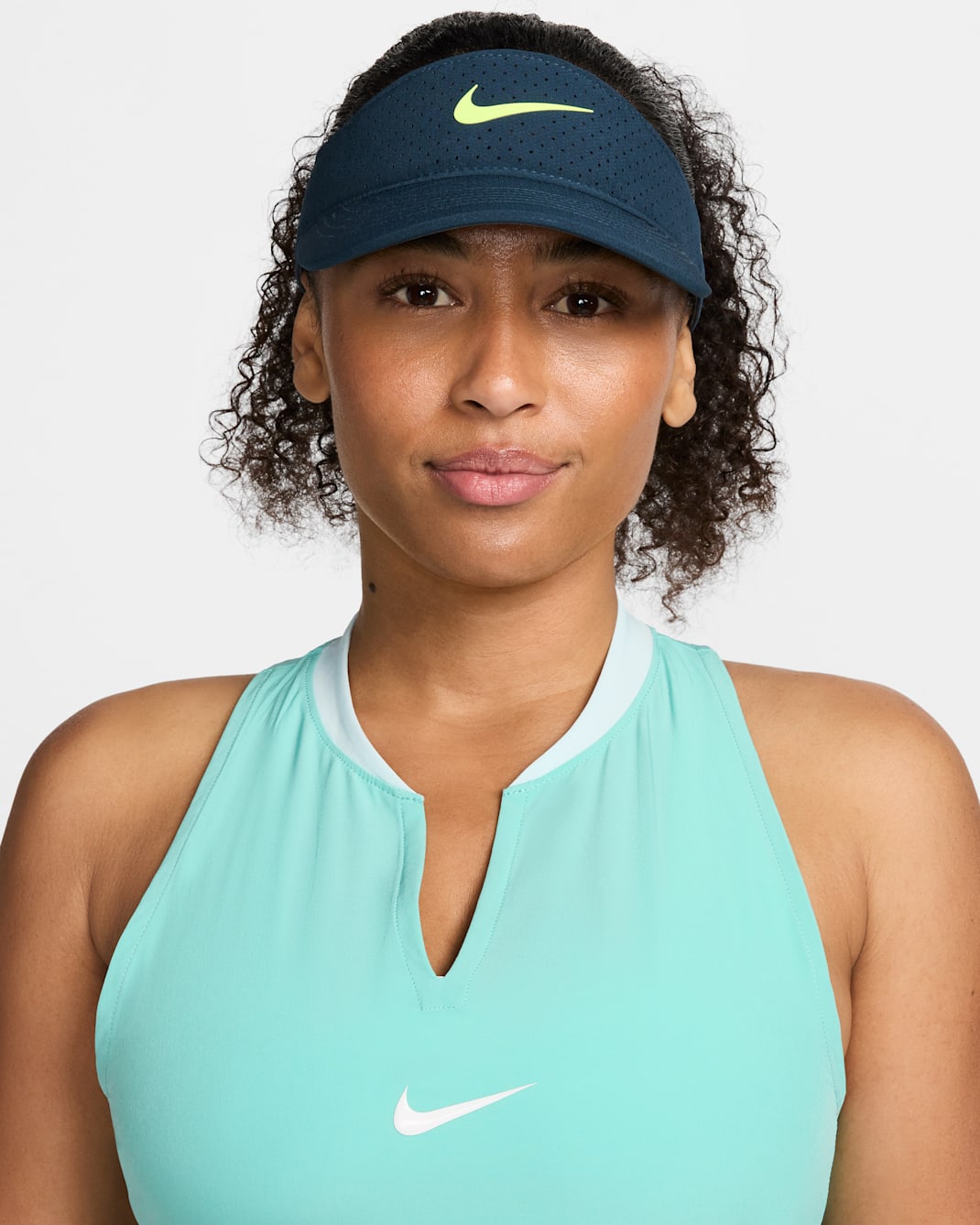 Nike Dri-FIT ADV Ace 網球遮陽帽 - Armory Navy/Anthracite/Volt