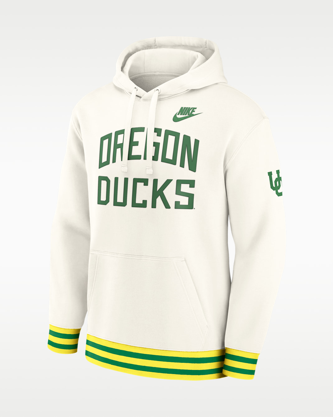 Oregon Legacy Men's Nike College Pullover Hoodie - Cream/Yellow