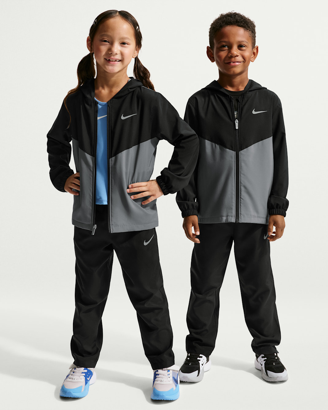 Ensemble pantalon et haut tissé à zip Nike Dri-FIT pour enfant - Noir