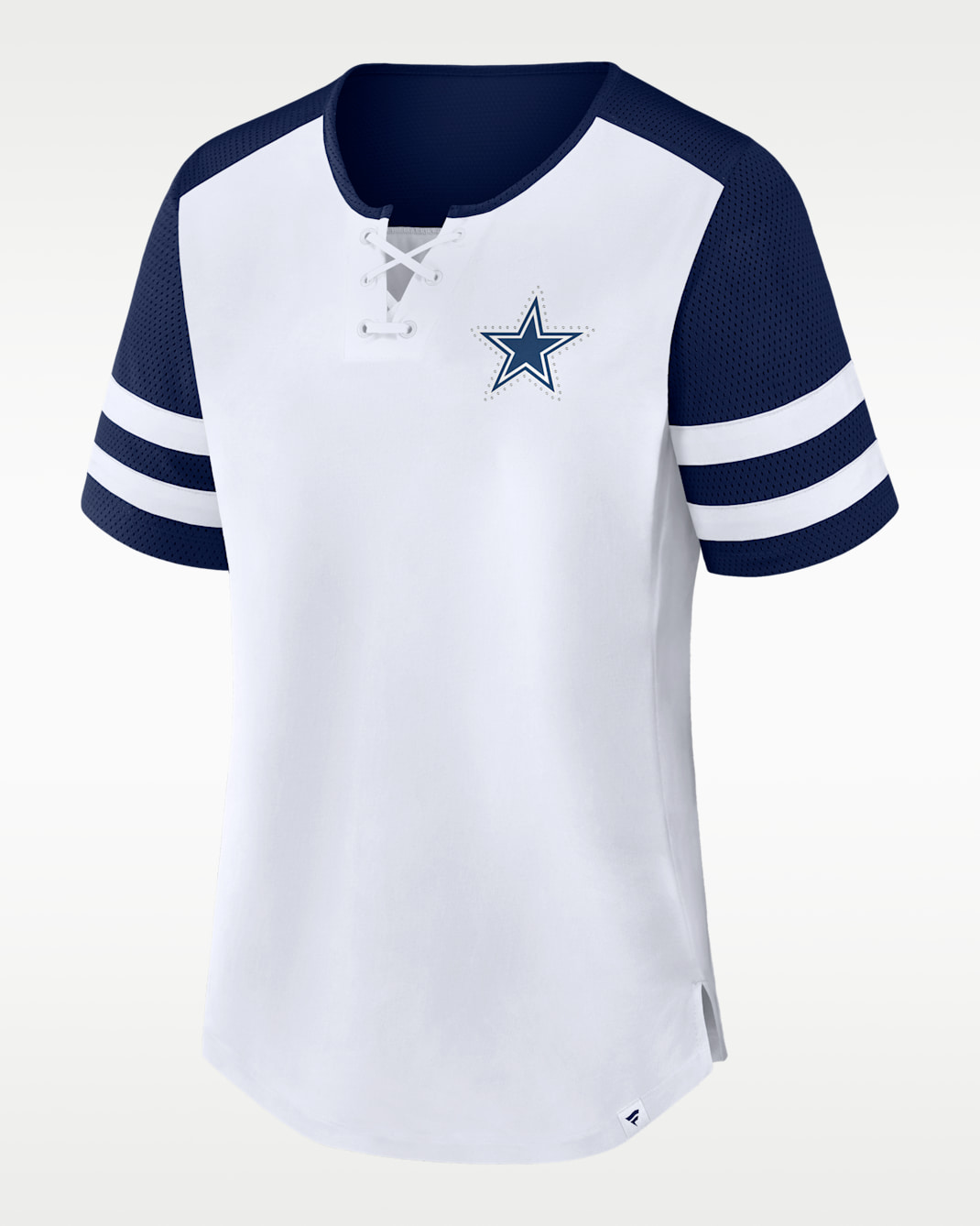 Dallas Cowboys Touchdown Pass Athena Lace-Up Women's Nike NFL T-Shirt - White