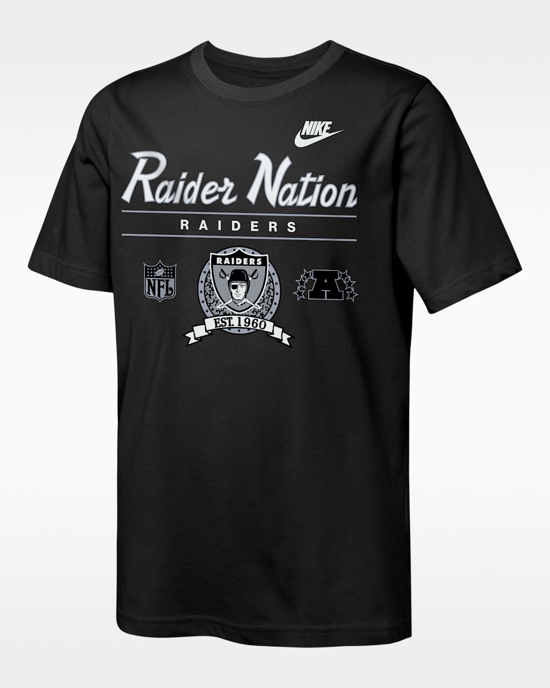 Las Vegas Raiders Rewind Hometown Slub Big Kids' Nike Dri-FIT NFL T-Shirt - Black