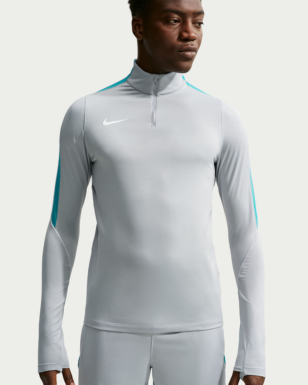 Nike Strike Men's Dri-FIT Soccer Drill Top - Wolf Grey/Energy/White/White