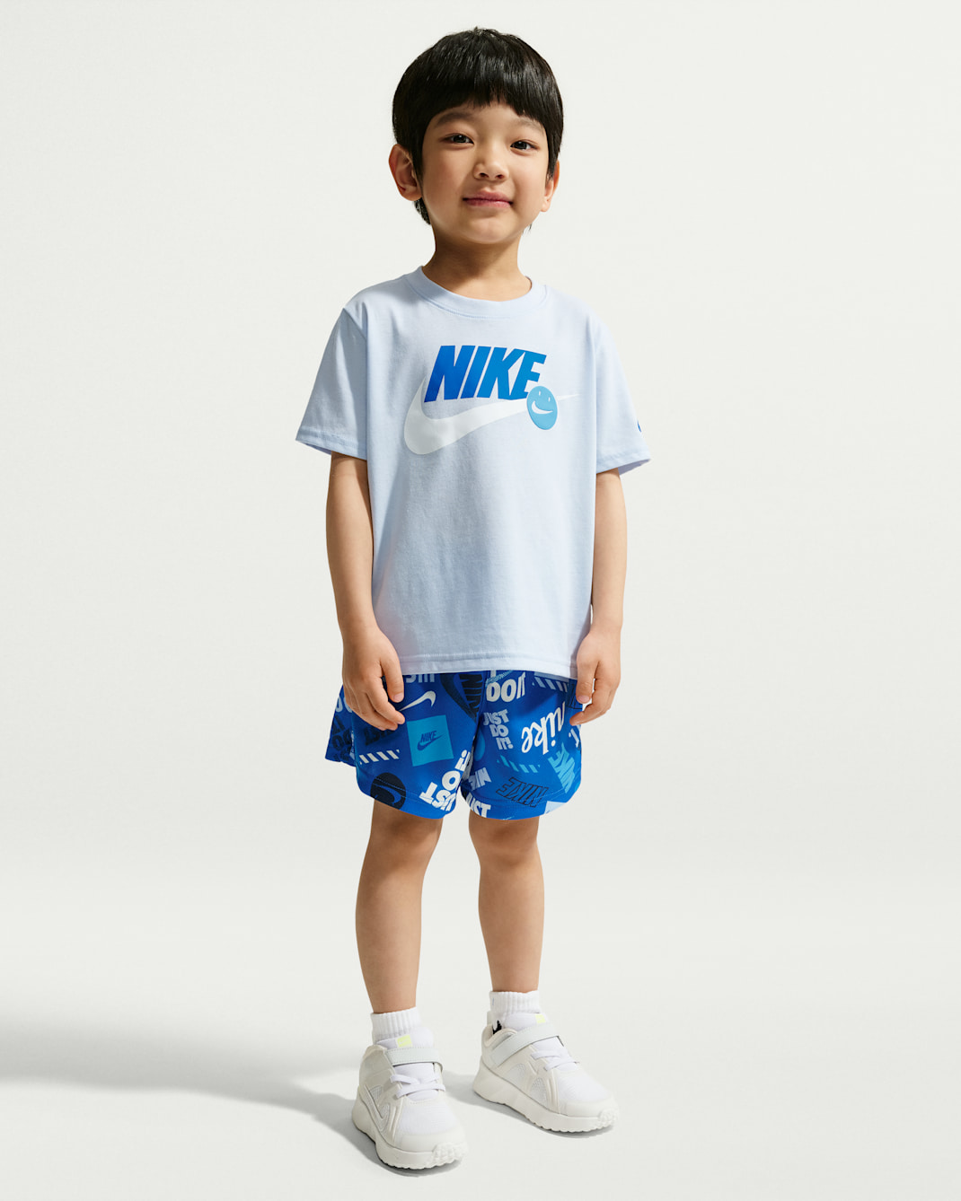 Nike Sportswear Little Kids' In The Zone 2-Piece Printed Shorts Set - Game Royal