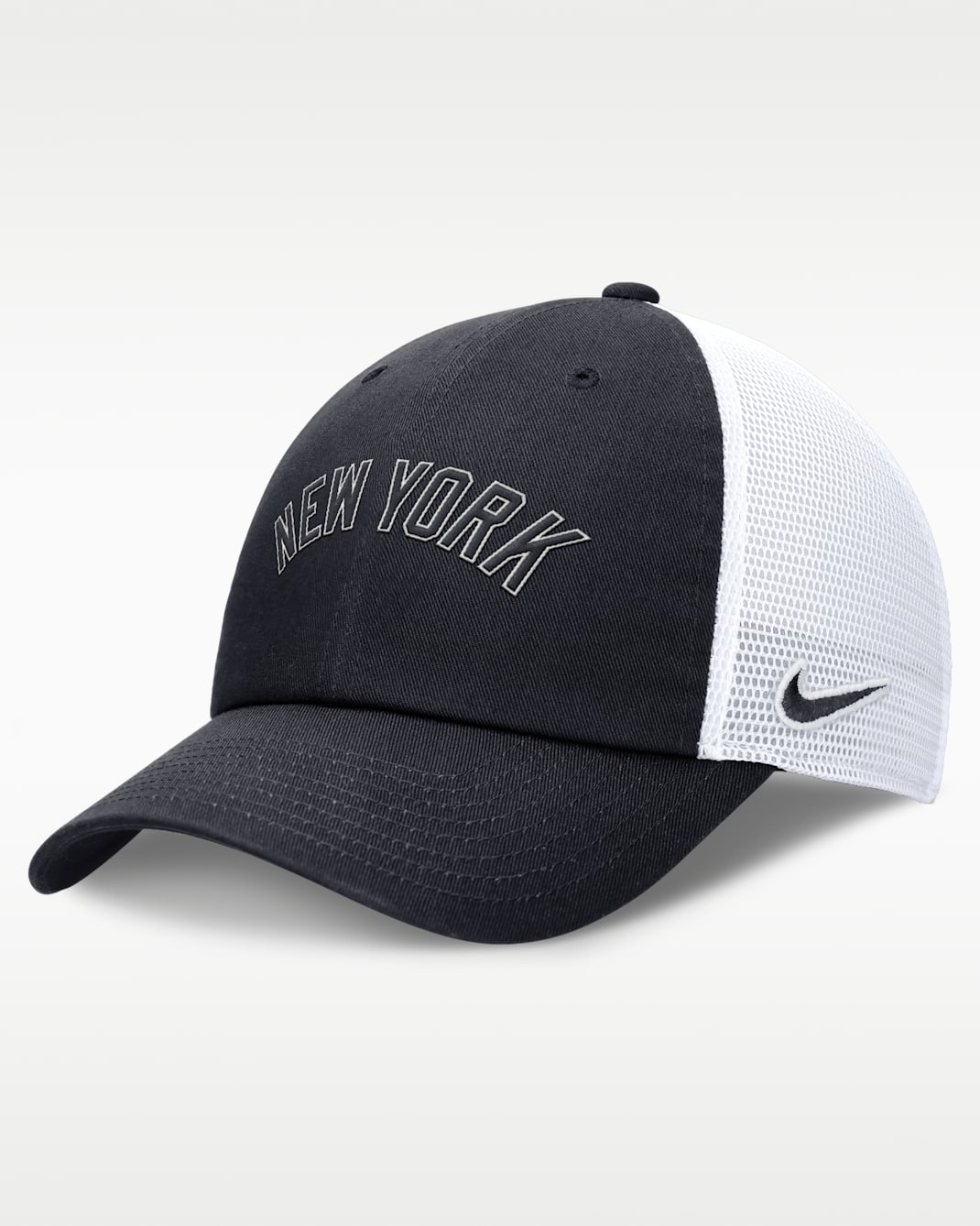 Gorra ajustable Nike de la MLB para hombre New York Yankees Evergreen Wordmark Club - Azul campo de juego/Blanco