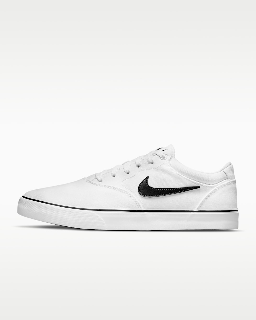 Nike SB Chron 2 Canvas Skate Shoe - White/White/Black