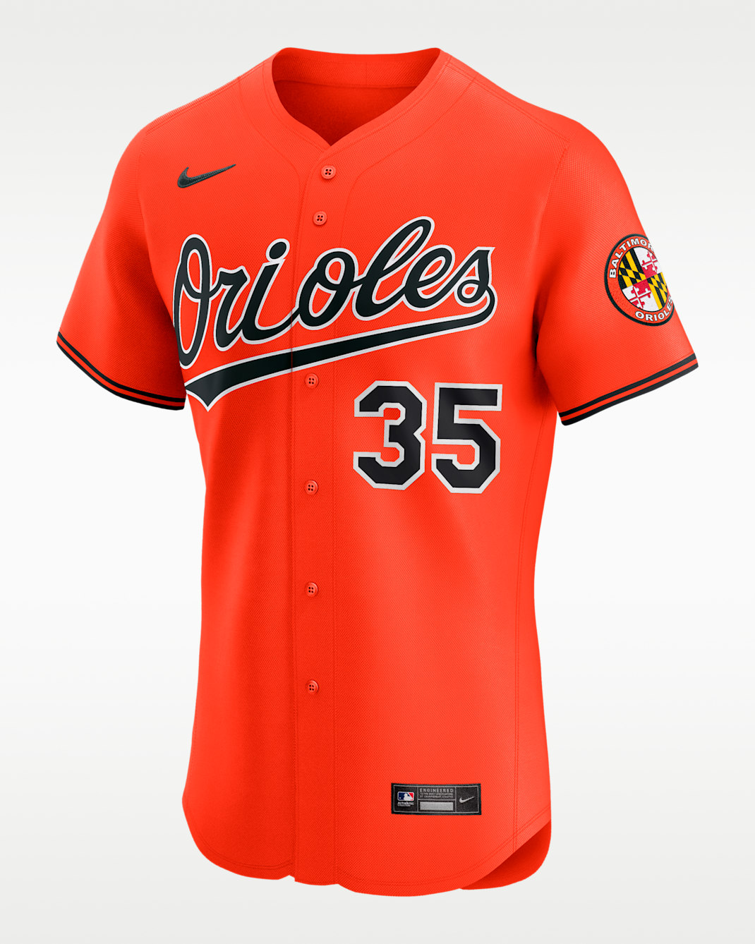 Jersey Nike Dri-FIT ADV de la MLB Elite para hombre Adley Rutschman Baltimore Orioles - Naranja